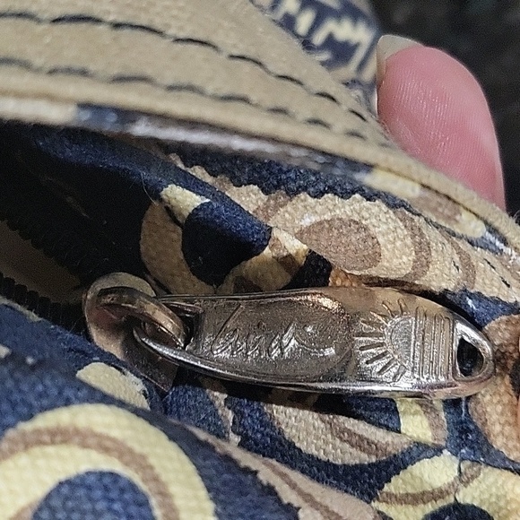 Canvas Blue, Green Tan, Orange Beach Theme Bag Purse Palm Trees, Hibiscus, Surf - Picture 14 of 14